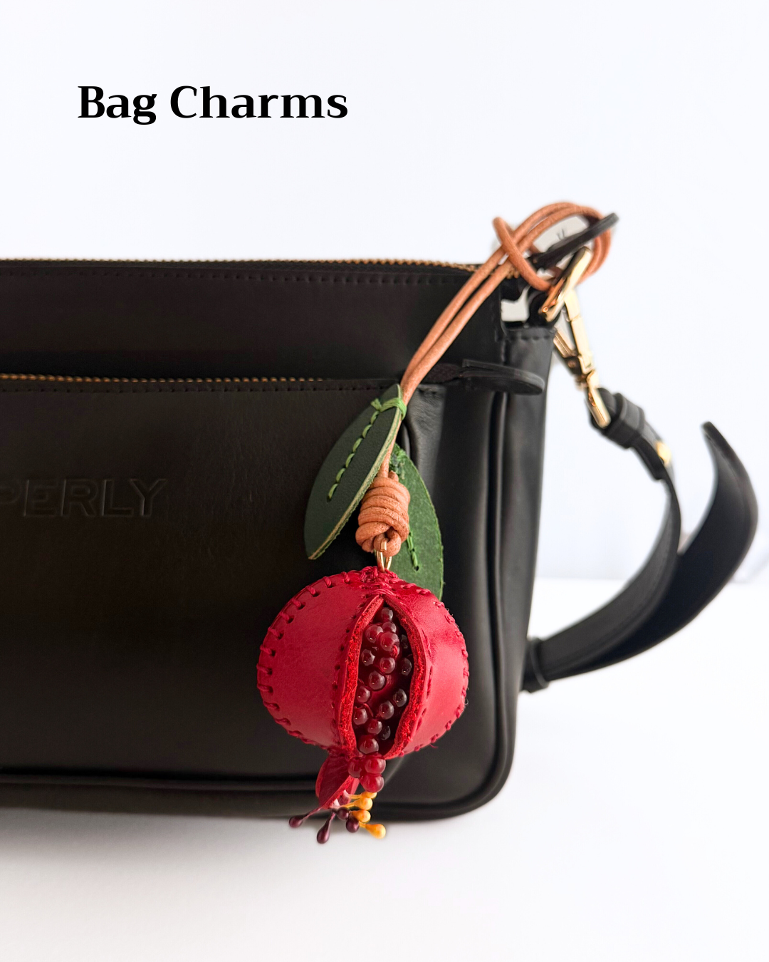 Genuine Leather Fruit Bag Charms