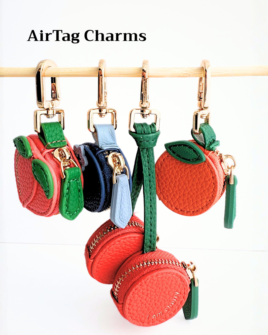 Fruit AirTag Charms in Leather