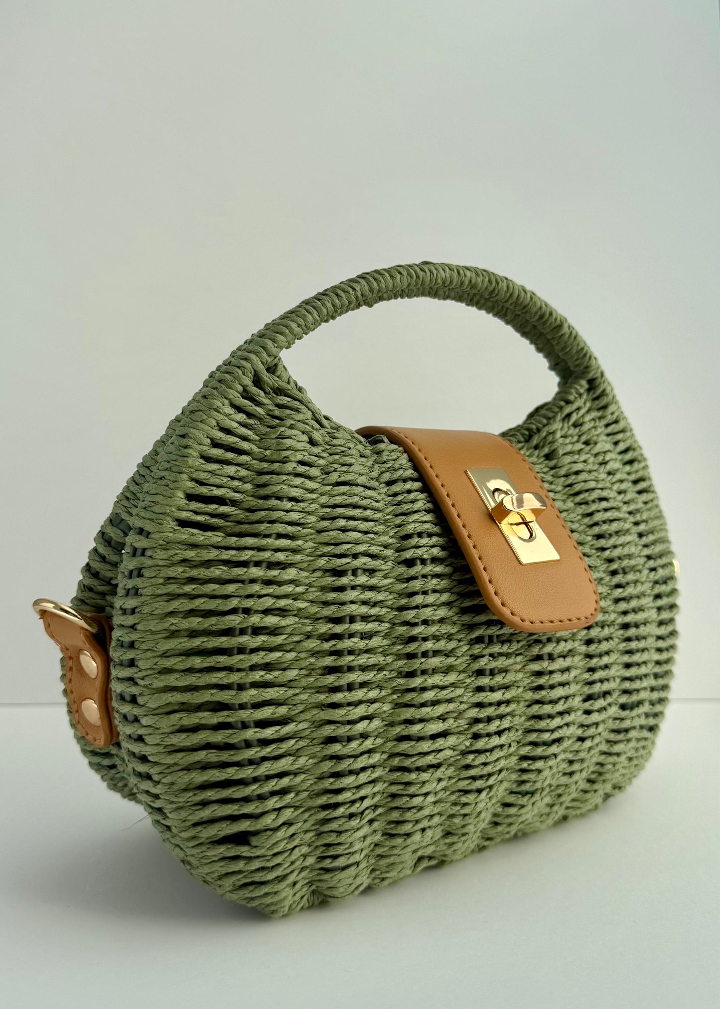 Lisa Straw Dumpling Bag