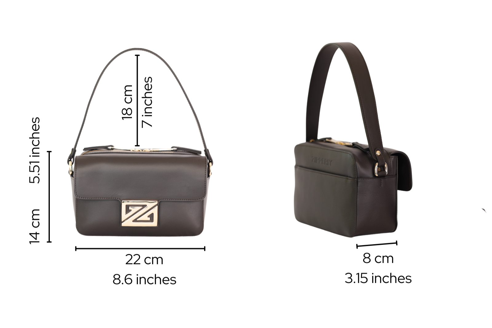 Picco XL Bag  - Italian Genuine Leather - Handbag / Shoulder / Crossbody Bag - Made in Italy