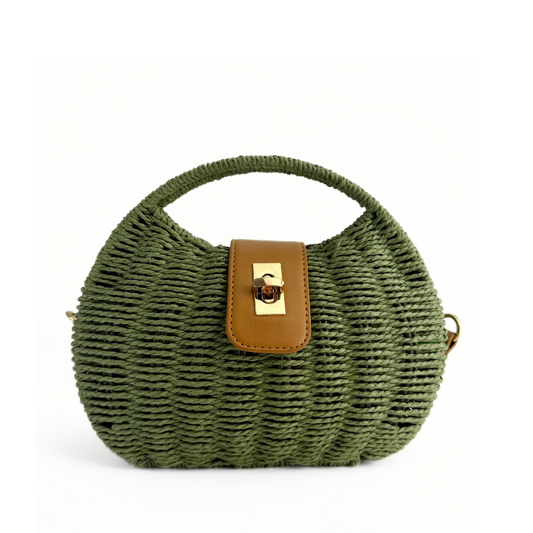 Lisa Straw Dumpling Bag
