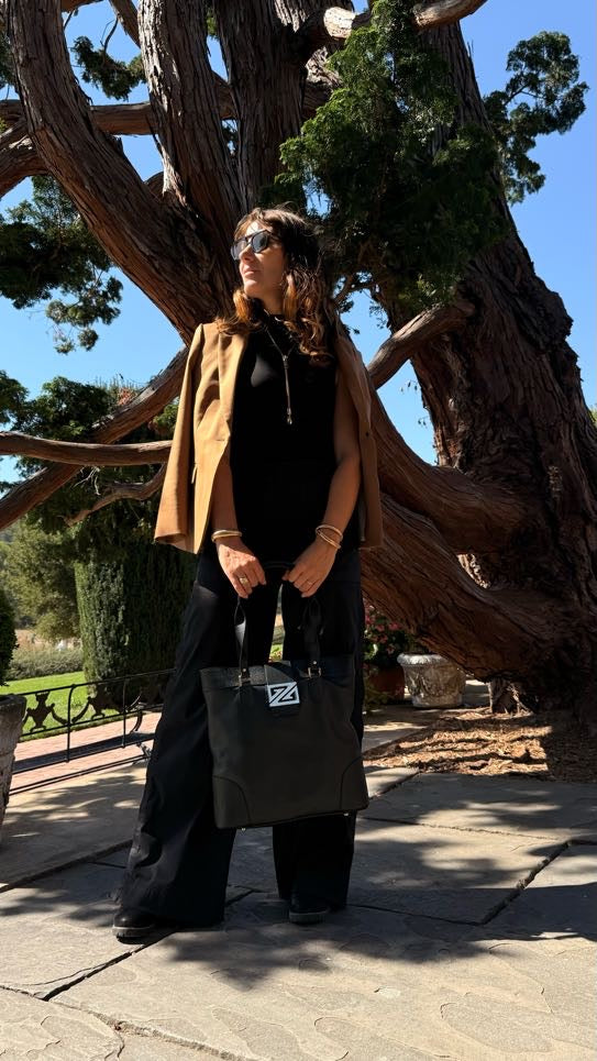 Zoey Bag – Bolsa Tote de Couro para Trabalho e Viagem – Couro Legítimo Italiano – Feita na Itália