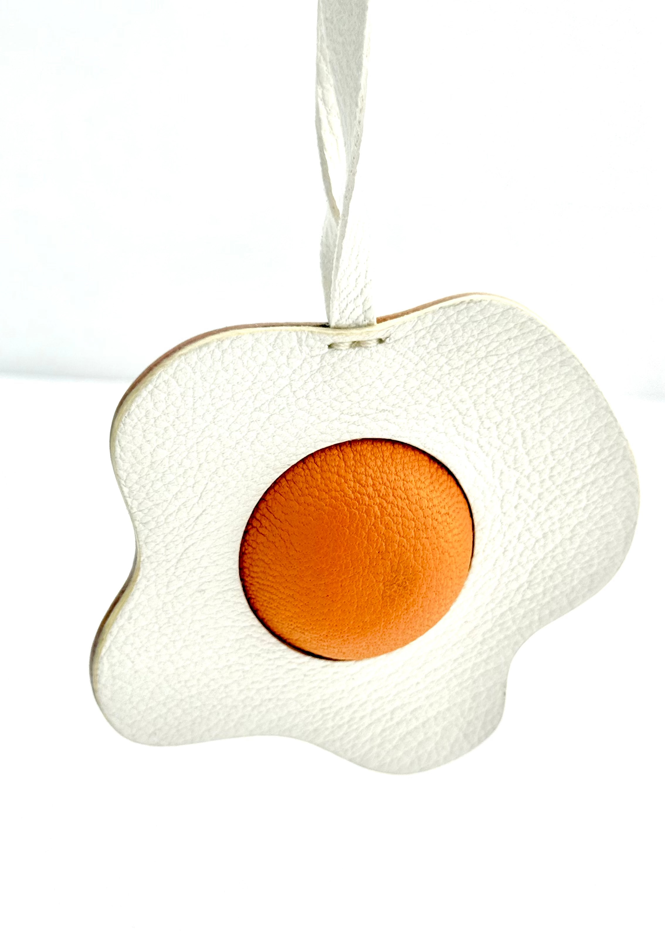 Egg Genuine Leather Bag Charm, Keychain And Car Decor
