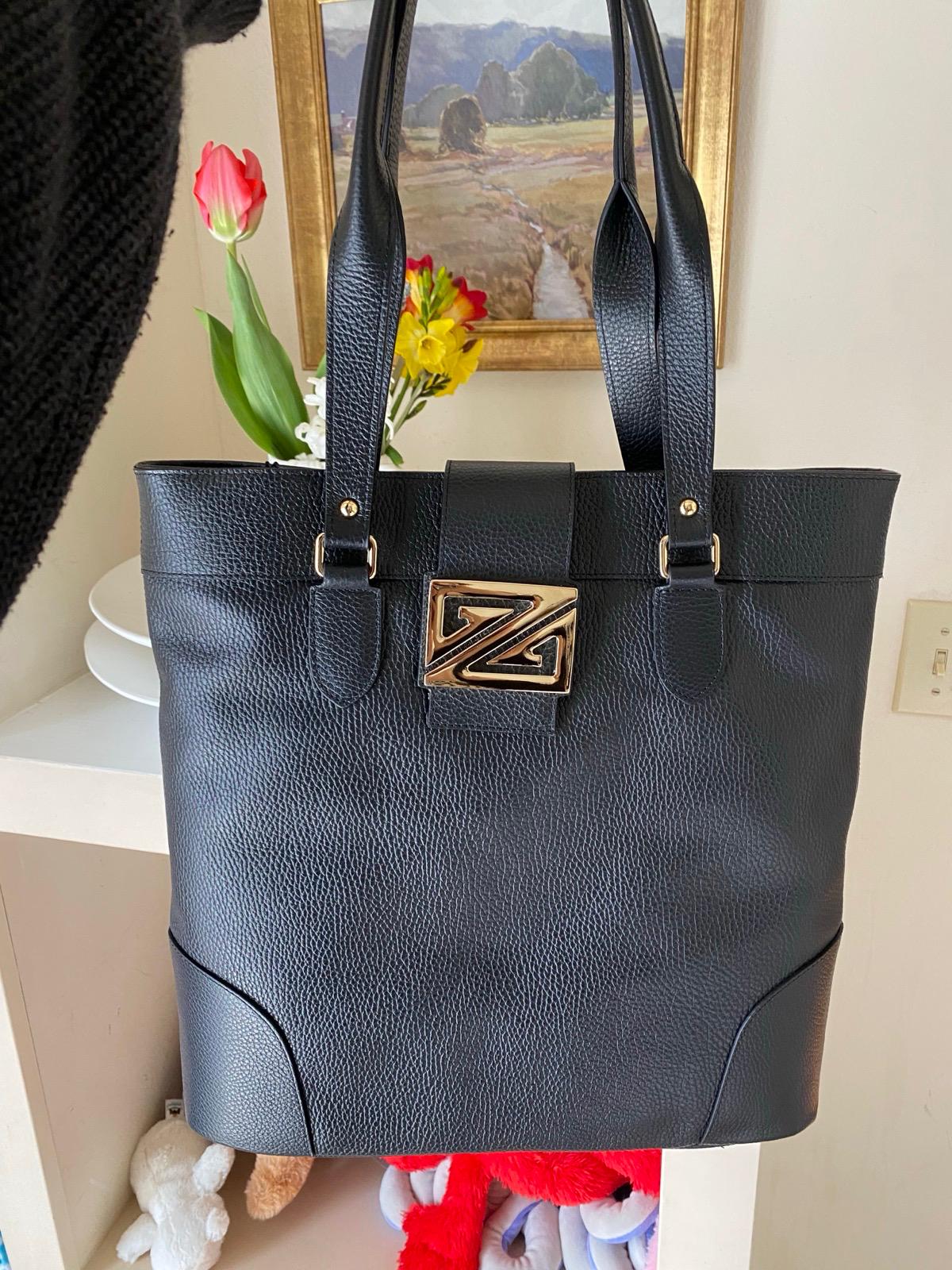 Zoey Bag – Bolsa Tote de Couro para Trabalho e Viagem – Couro Legítimo Italiano – Feita na Itália