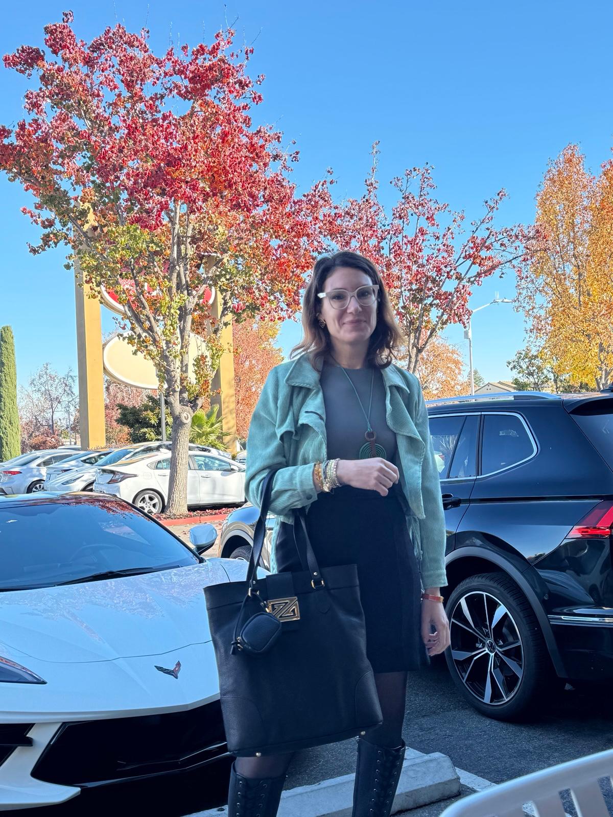 Zoey Bag – Bolsa Tote de Couro para Trabalho e Viagem – Couro Legítimo Italiano – Feita na Itália