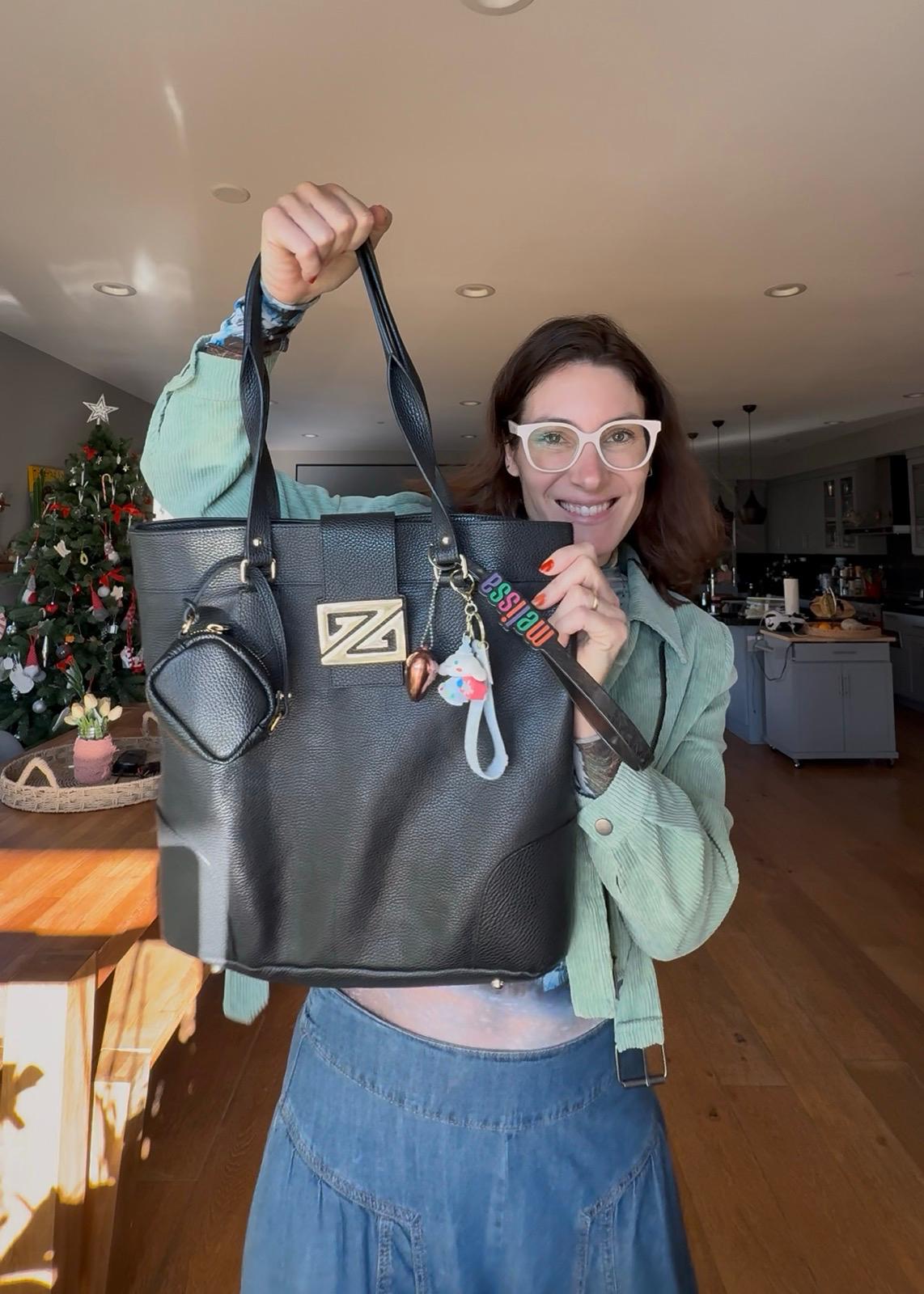 Zoey Bag – Bolsa Tote de Couro para Trabalho e Viagem – Couro Legítimo Italiano – Feita na Itália