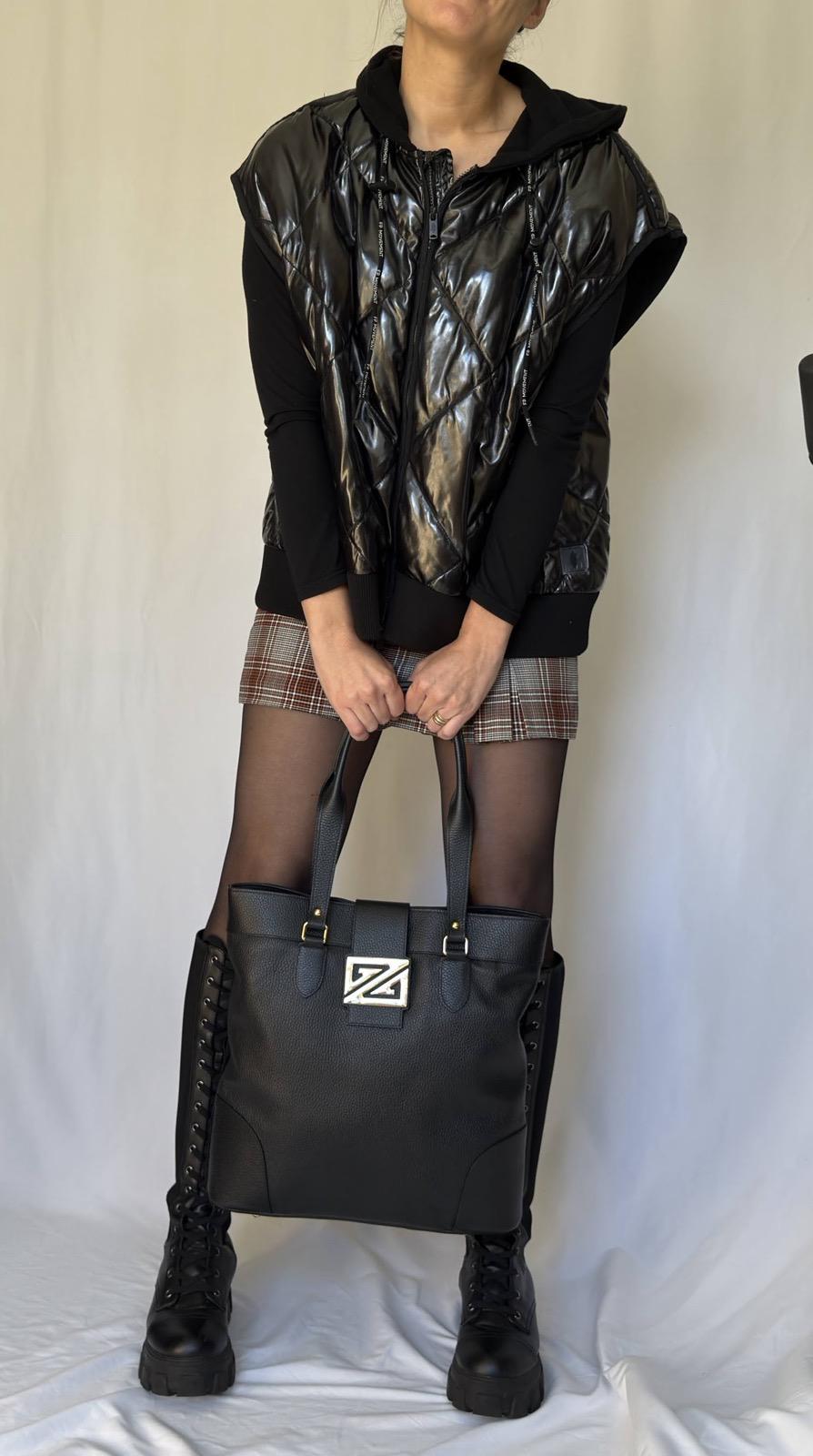 Zoey Bag – Bolsa Tote de Couro para Trabalho e Viagem – Couro Legítimo Italiano – Feita na Itália