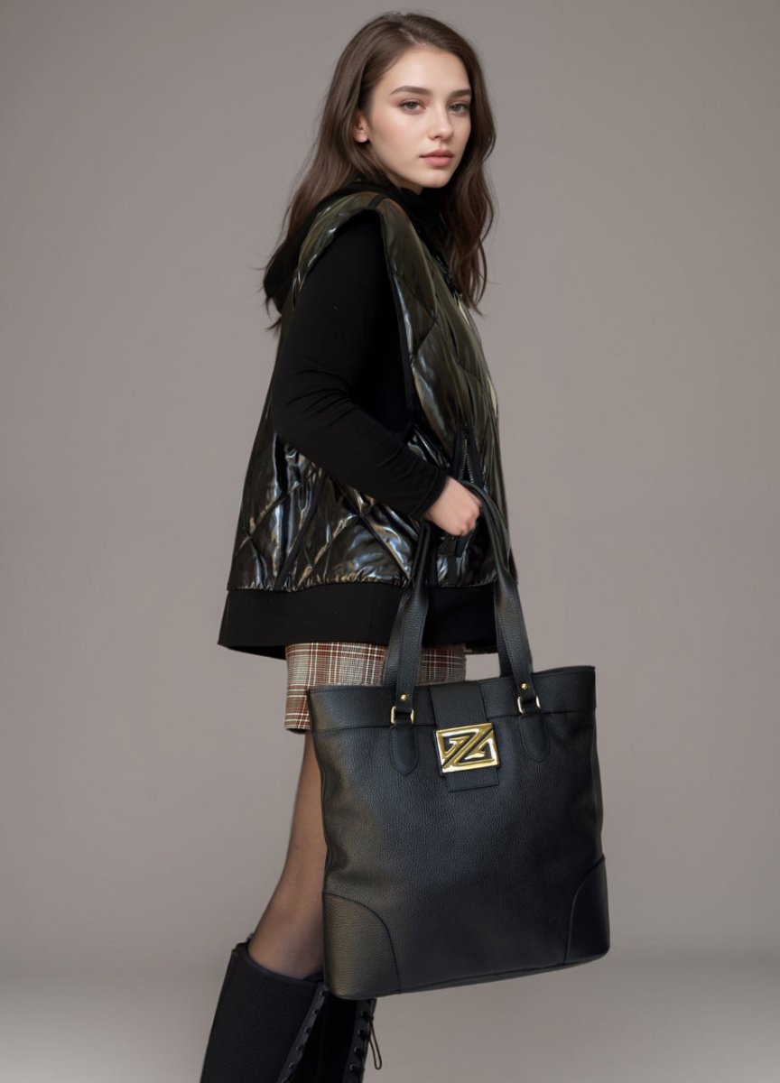 Leather Tote Bag for Work & Travel – Zoey Tote by ZIPPERLY - ZIPPERLY