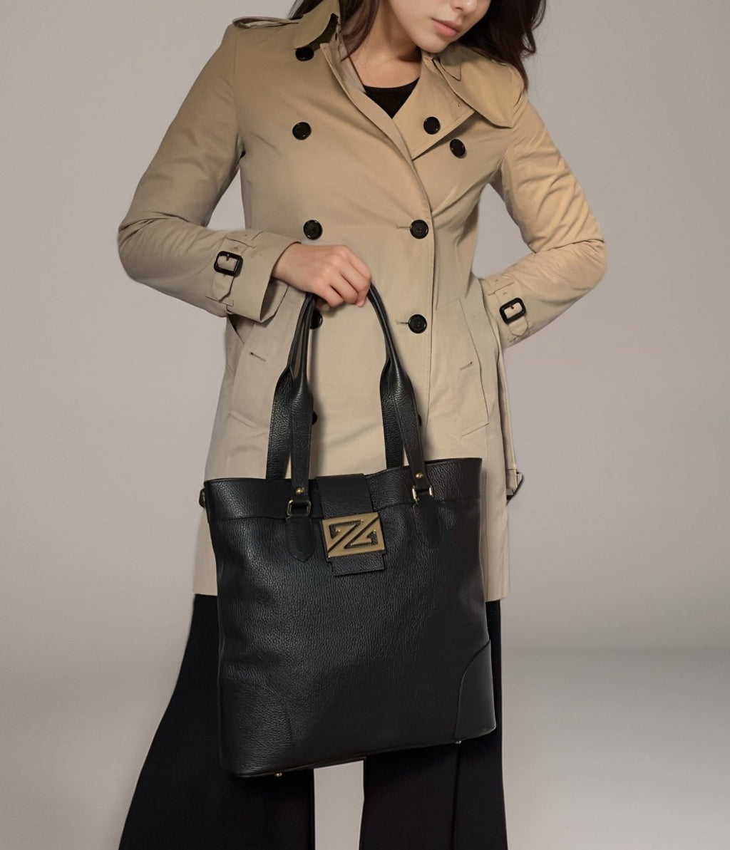 Leather Tote Bag for Work & Travel – Zoey Tote by ZIPPERLY - ZIPPERLY