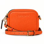 Mini Samy Small Italian Leather Crossbody Bag - ZIPPERLY - orange