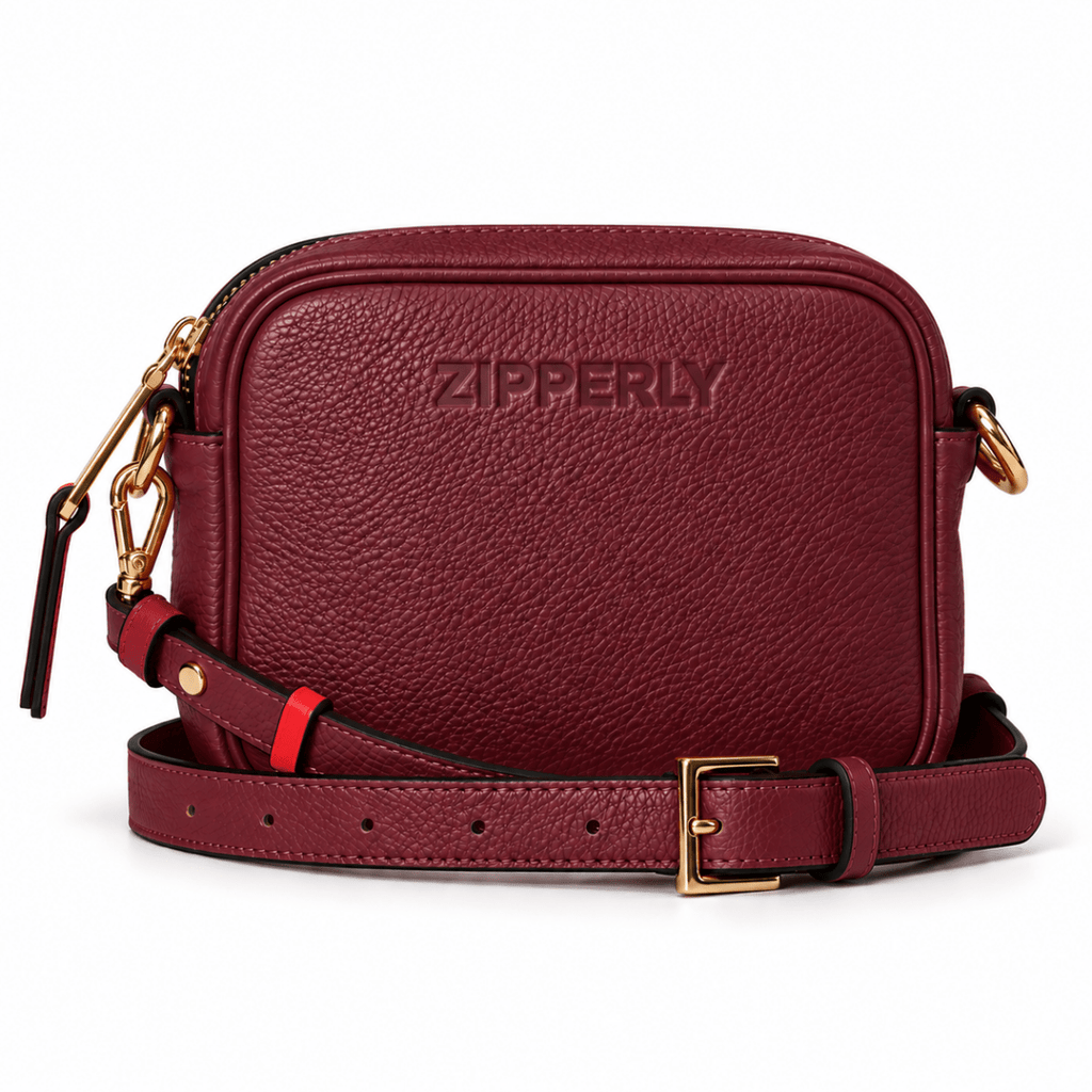 Mini Samy Small Italian Leather Crossbody Bag - ZIPPERLY - burgundy