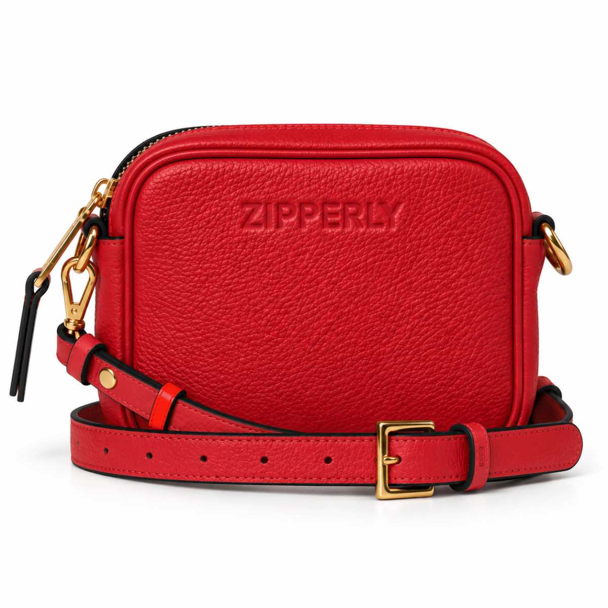 Mini Samy Small Italian Leather Crossbody Bag - ZIPPERLY - red