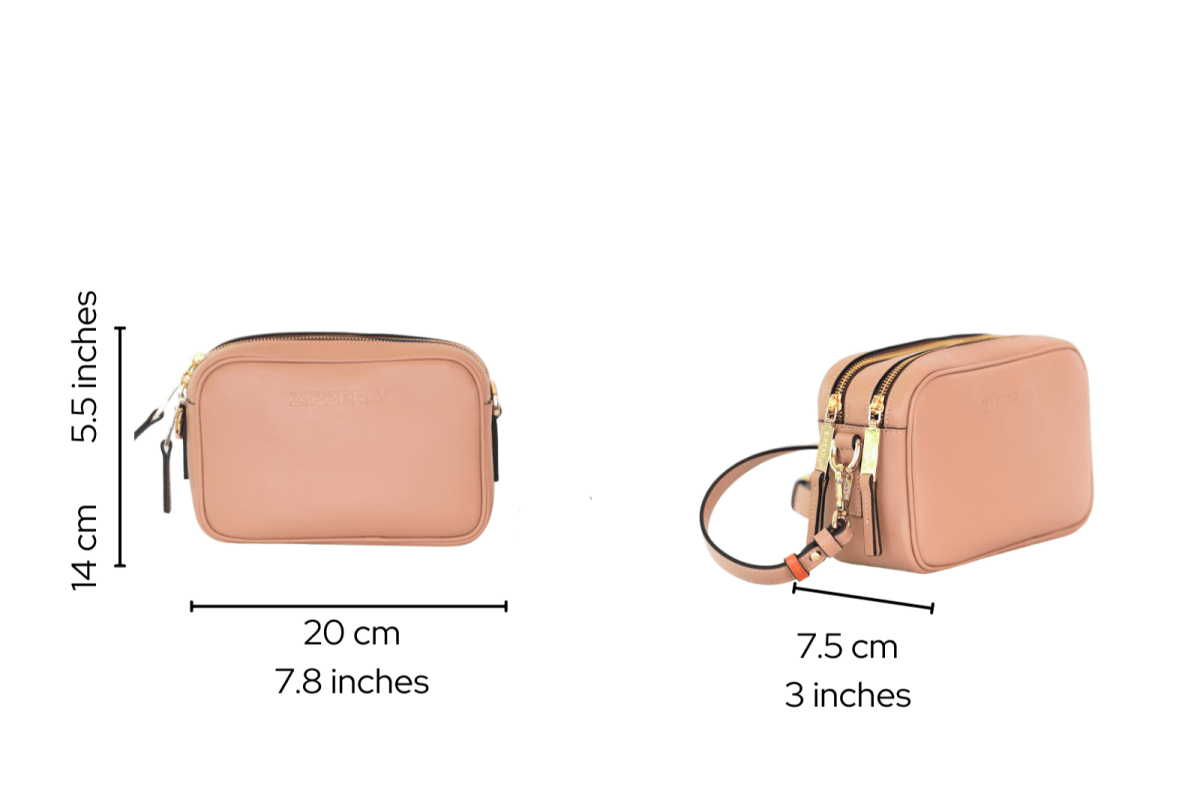 Samy Bag - Italian Genuine Leather - Crossbody / Shoulder Bag - Made in Italy - ZIPPERLY